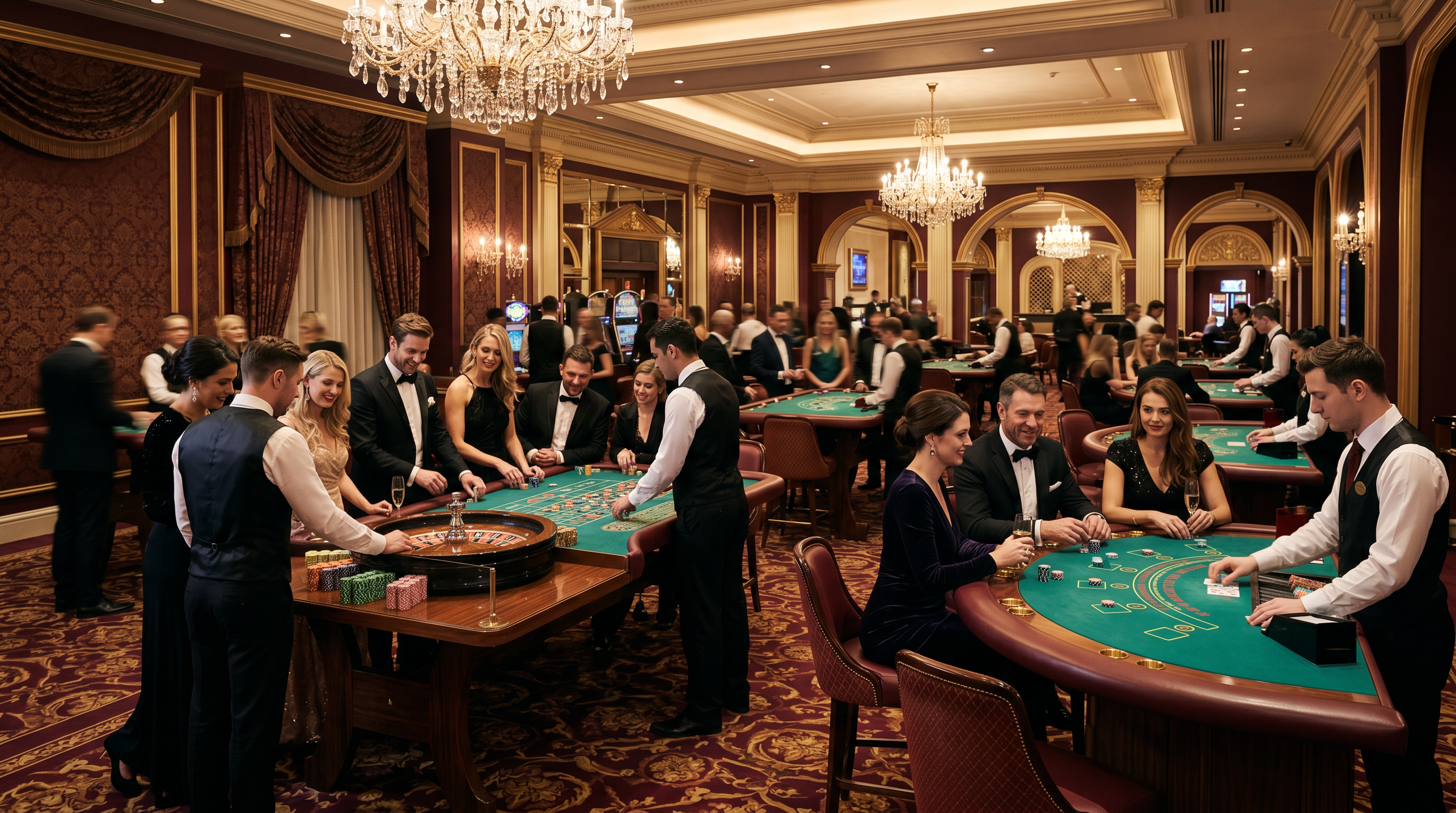 Casino gaming floor at UKRankingSite hotel